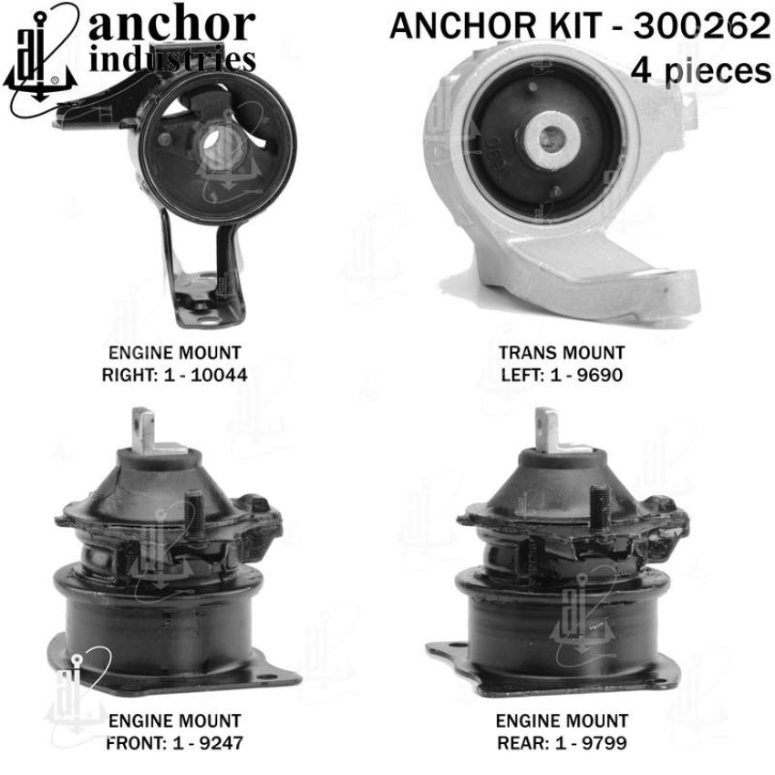 ANCHOR MOUNTS 300262 ENGINE MNT KIT