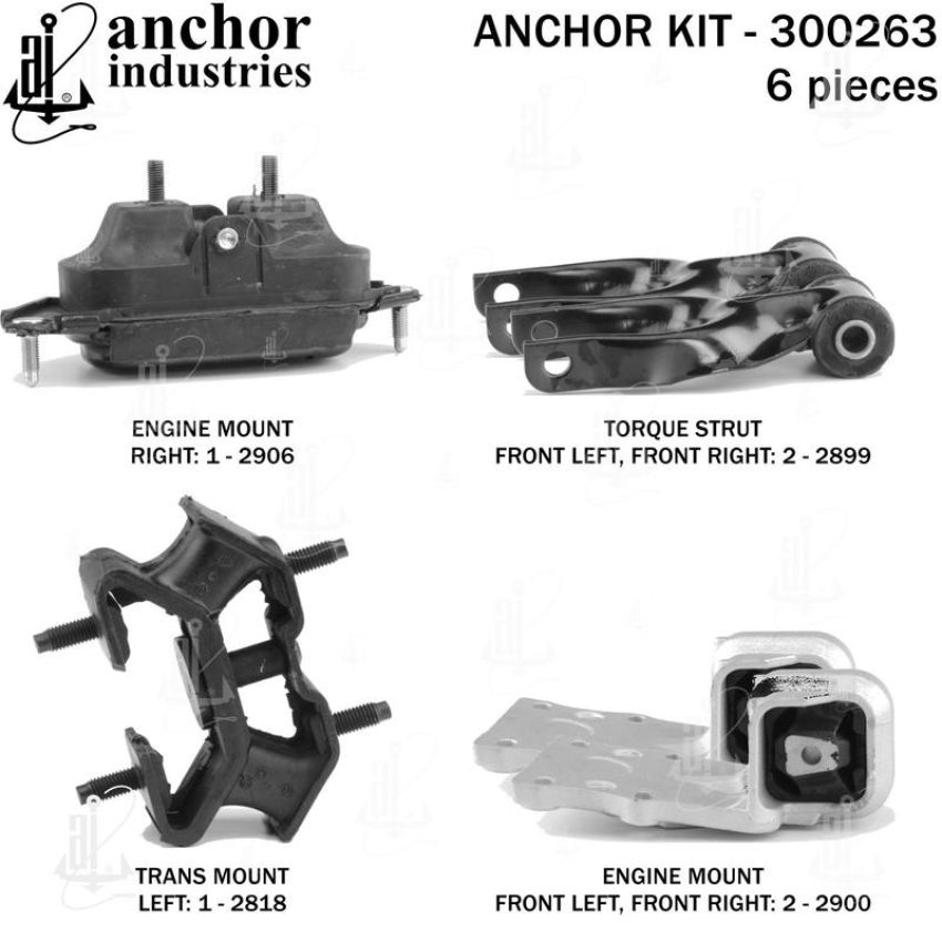 ANCHOR MOUNTS 300263 ENGINE MNT KIT