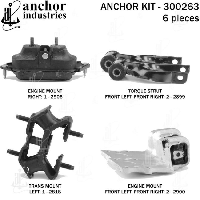 ANCHOR MOUNTS 300263 ENGINE MNT KIT