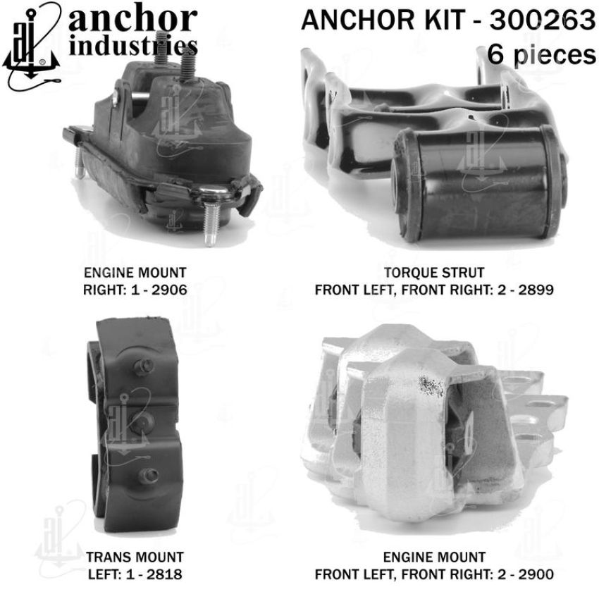 ANCHOR MOUNTS 300263 ENGINE MNT KIT