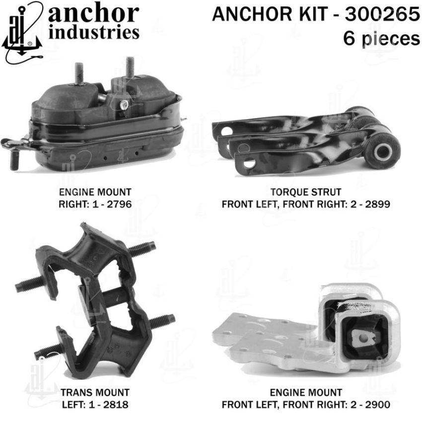 ANCHOR MOUNTS 300265 ENGINE MNT KIT