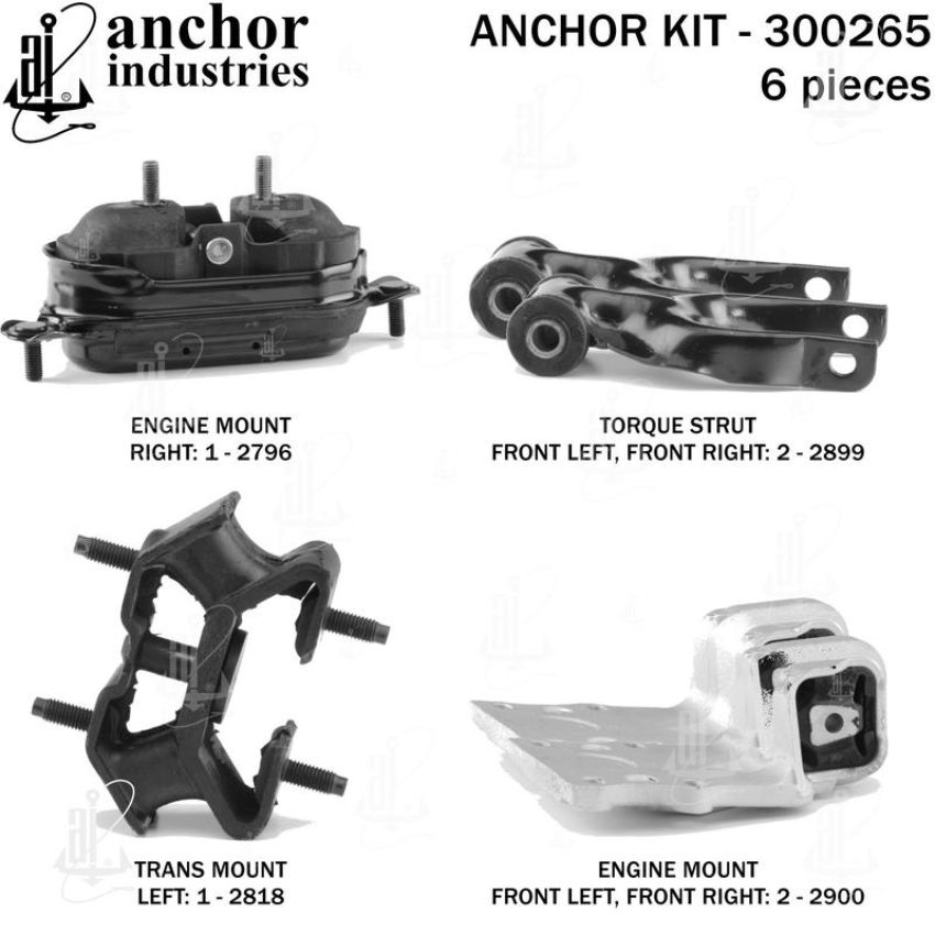 ANCHOR MOUNTS 300265 ENGINE MNT KIT