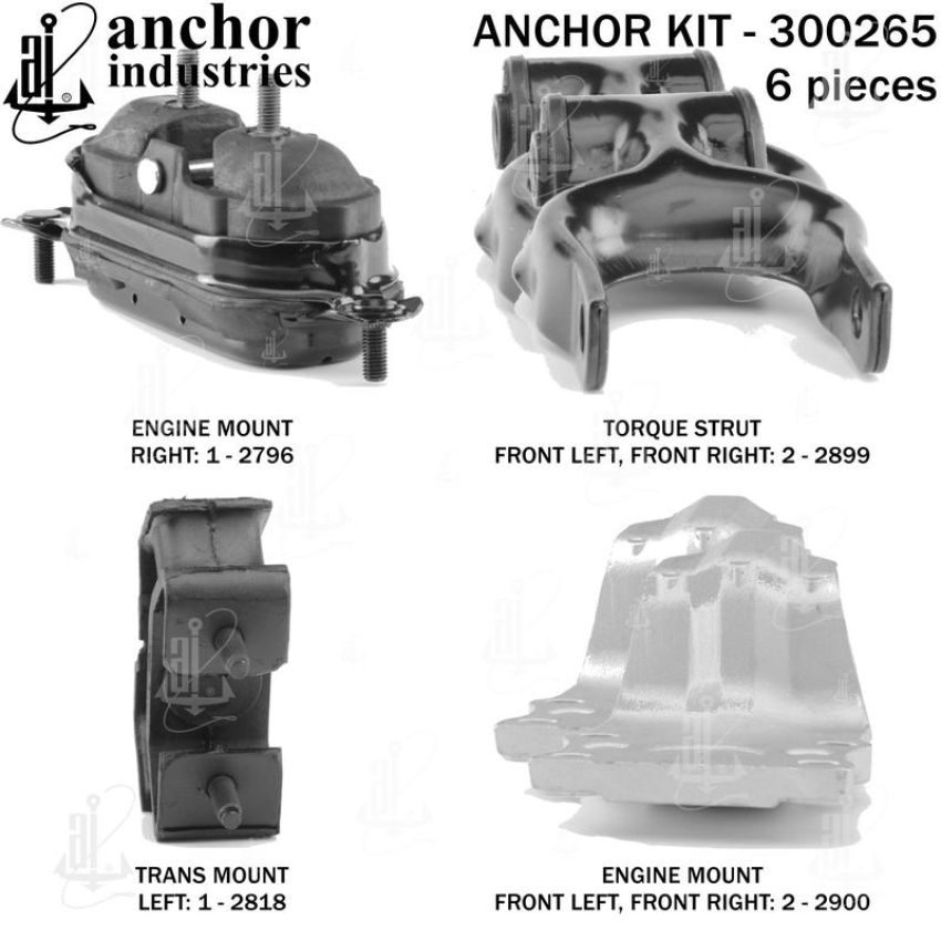 ANCHOR MOUNTS 300265 ENGINE MNT KIT