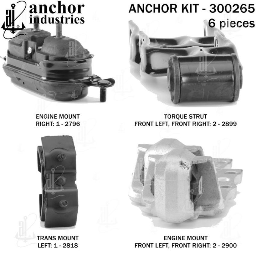 ANCHOR MOUNTS 300265 ENGINE MNT KIT