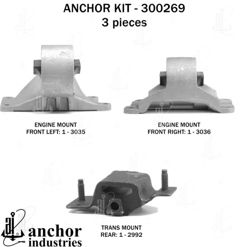 ANCHOR MOUNTS 300269 ENGINE MNT KIT