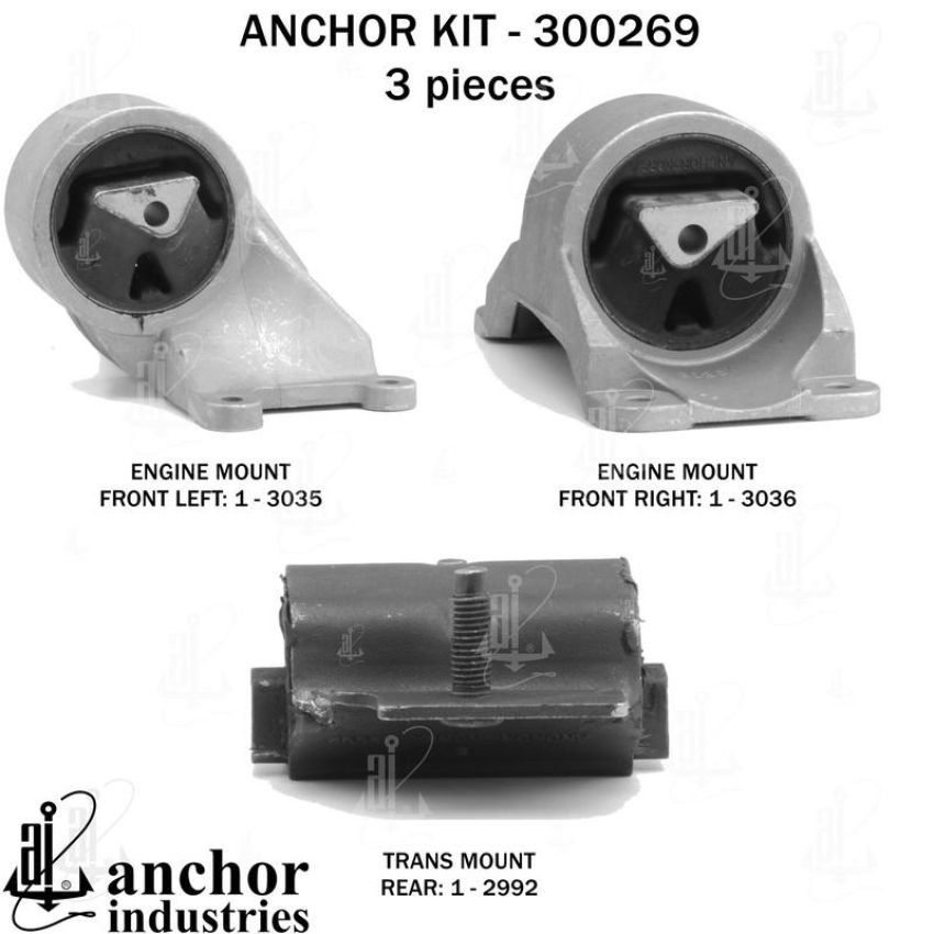 ANCHOR MOUNTS 300269 ENGINE MNT KIT