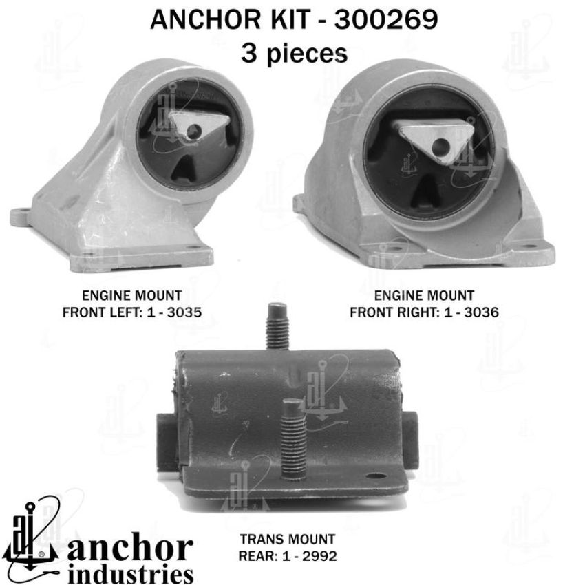 ANCHOR MOUNTS 300269 ENGINE MNT KIT