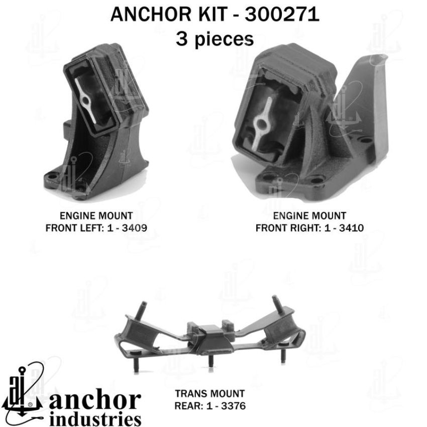 ANCHOR MOUNTS 300271 ENGINE MNT KIT