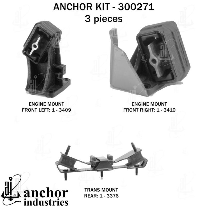 ANCHOR MOUNTS 300271 ENGINE MNT KIT
