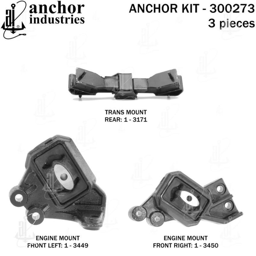 ANCHOR MOUNTS 300273 ENGINE MNT KIT