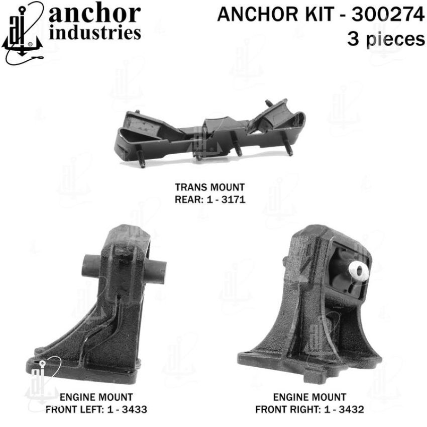 ANCHOR MOUNTS 300274 ENGINE MNT KIT