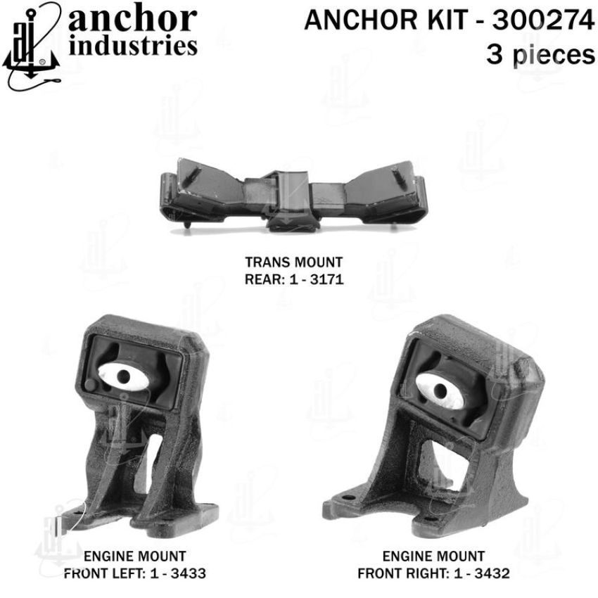 ANCHOR MOUNTS 300274 ENGINE MNT KIT