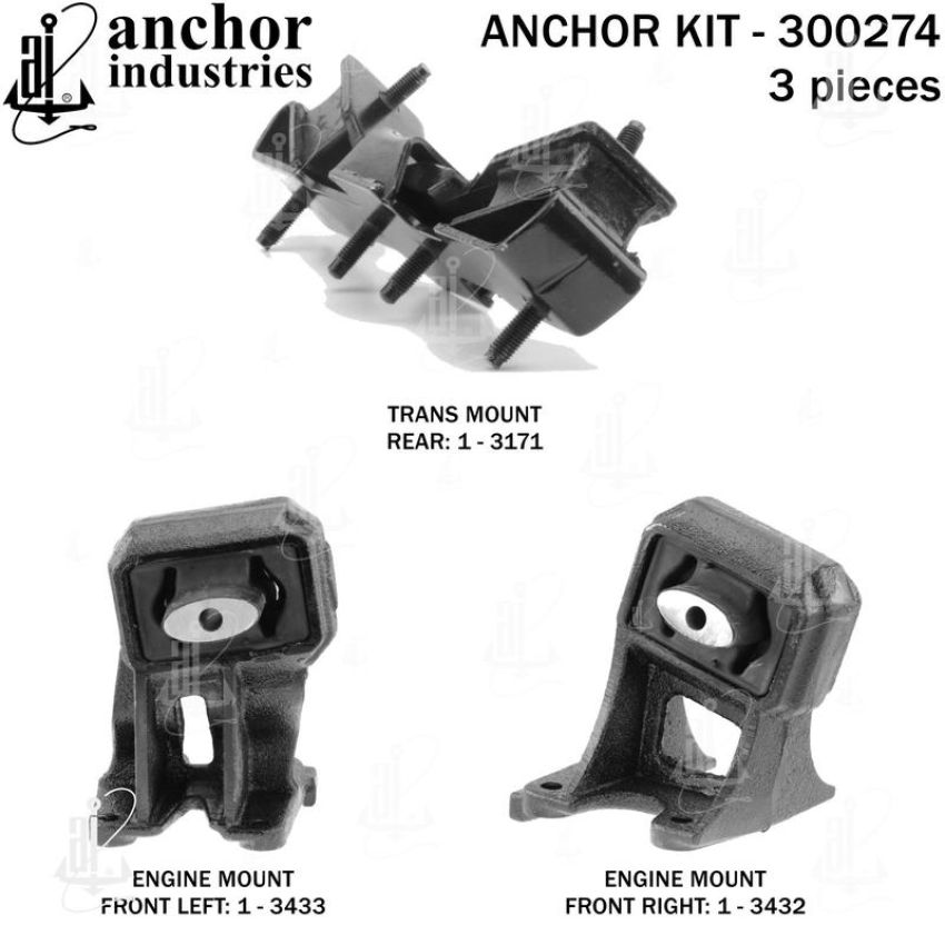 ANCHOR MOUNTS 300274 ENGINE MNT KIT