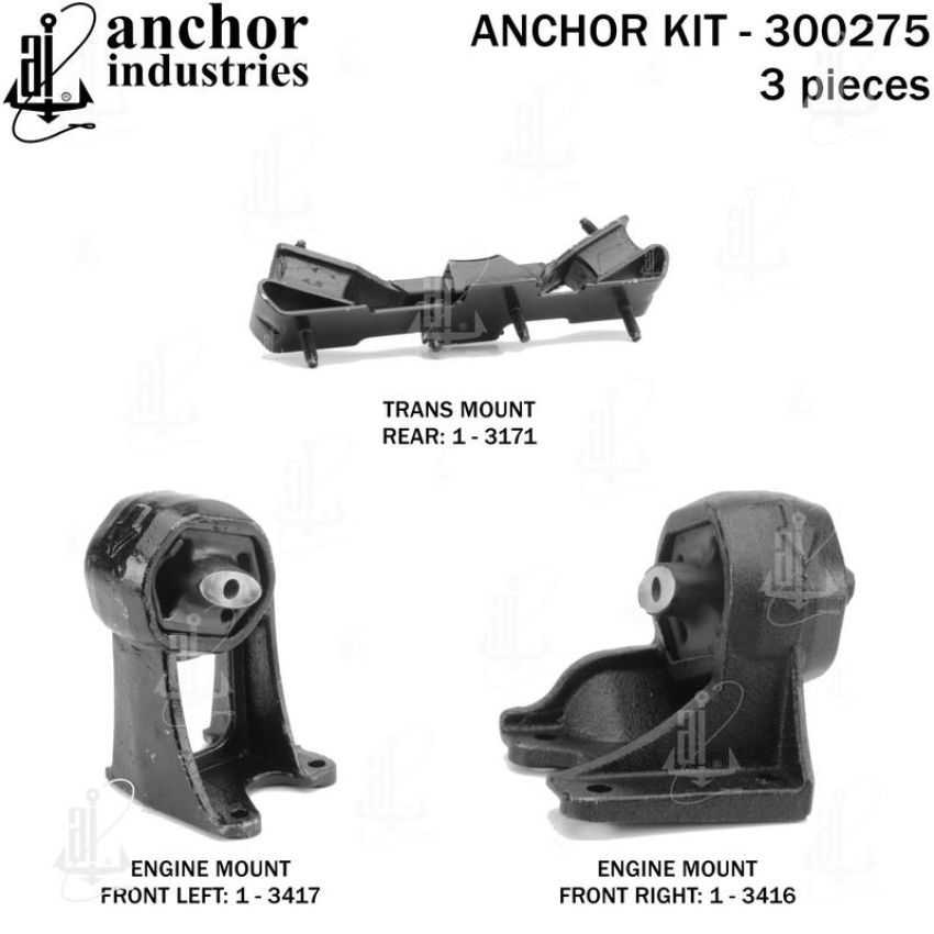 ANCHOR MOUNTS 300275 ENGINE MNT KIT