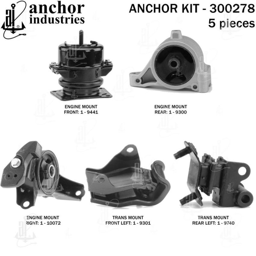 ANCHOR MOUNTS 300278 ENGINE MNT KIT