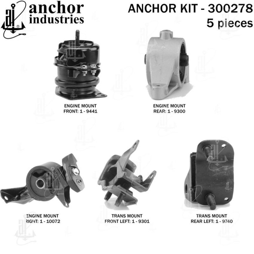 ANCHOR MOUNTS 300278 ENGINE MNT KIT