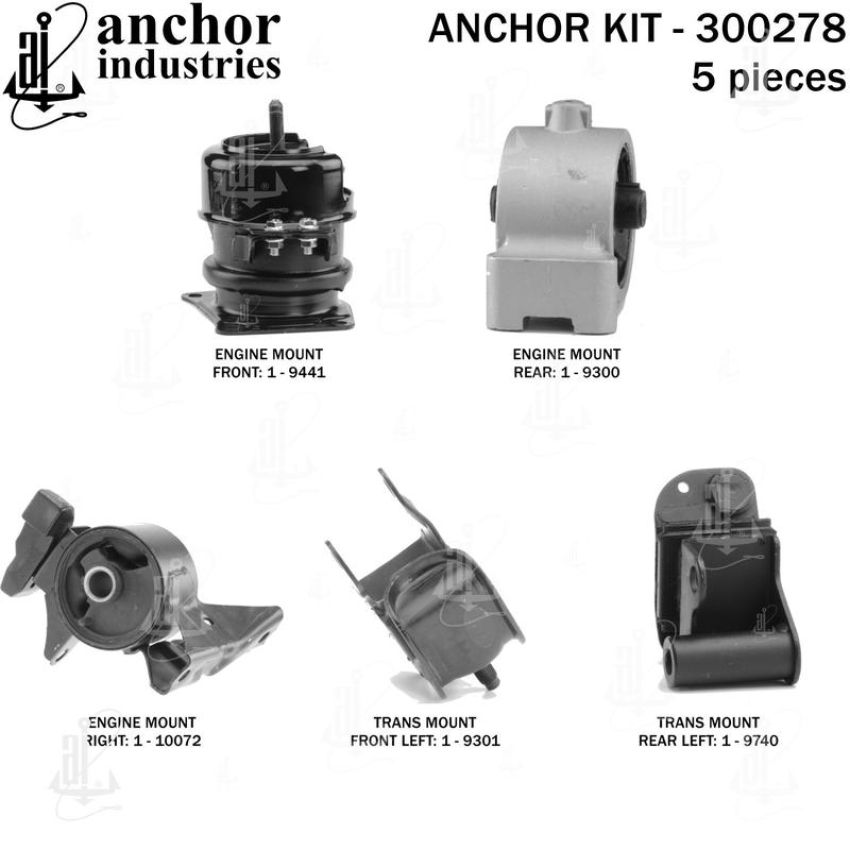 ANCHOR MOUNTS 300278 ENGINE MNT KIT