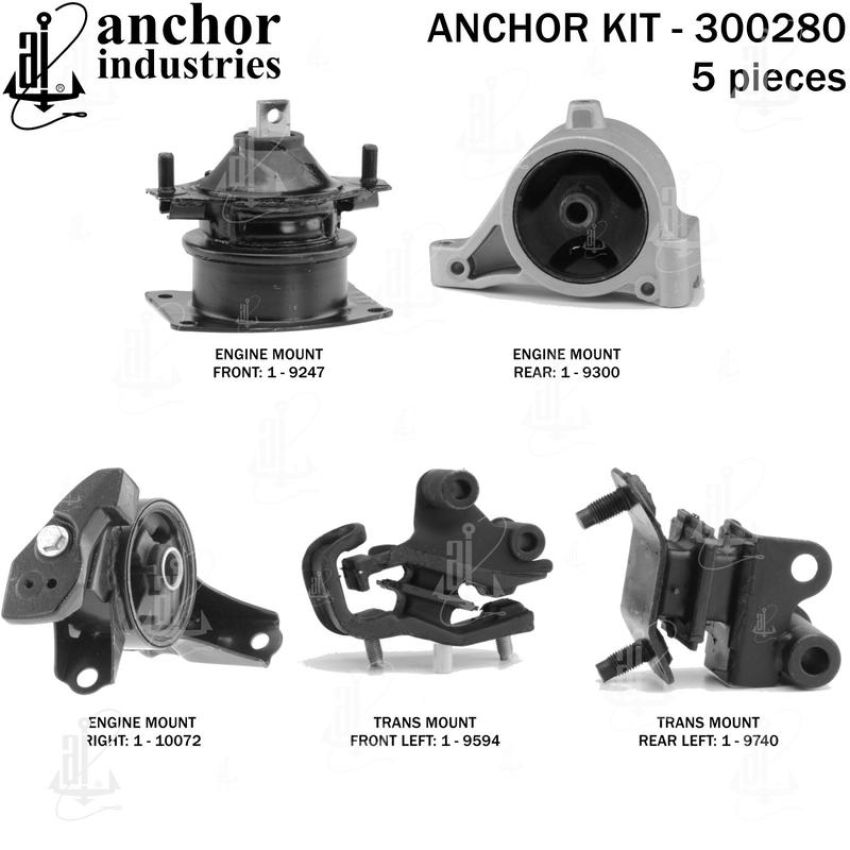 ANCHOR MOUNTS 300280 ENGINE MNT KIT