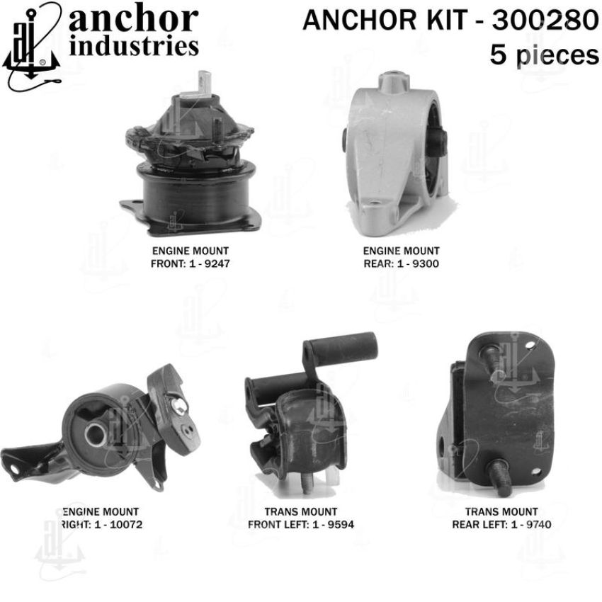ANCHOR MOUNTS 300280 ENGINE MNT KIT