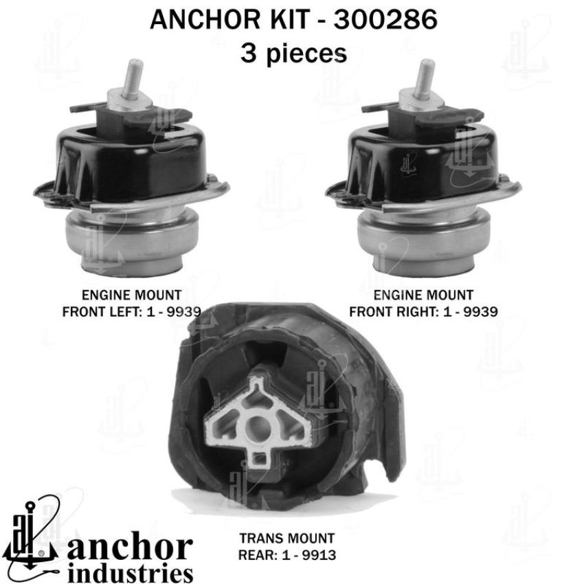 ANCHOR MOUNTS 300286 ENGINE MNT KIT