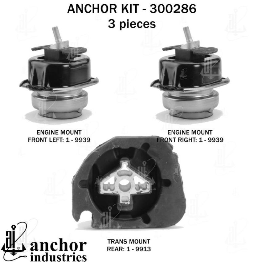 ANCHOR MOUNTS 300286 ENGINE MNT KIT