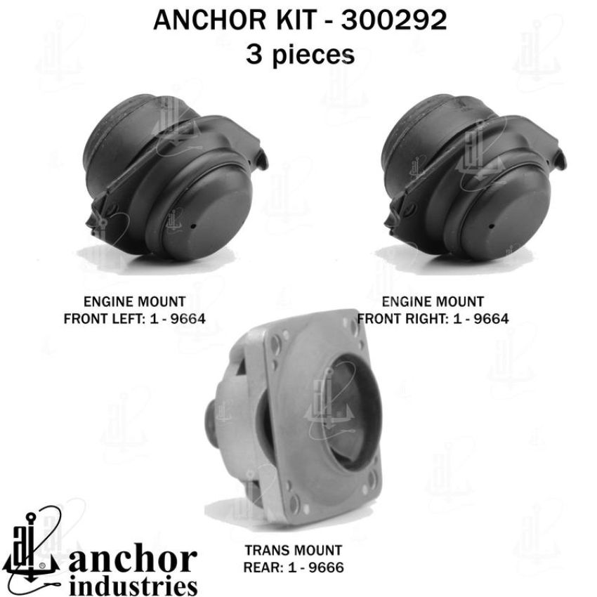 ANCHOR MOUNTS 300292 ENGINE MNT KIT