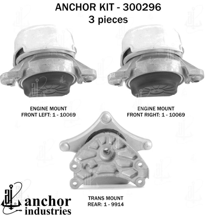 ANCHOR MOUNTS 300296 ENGINE MNT KIT