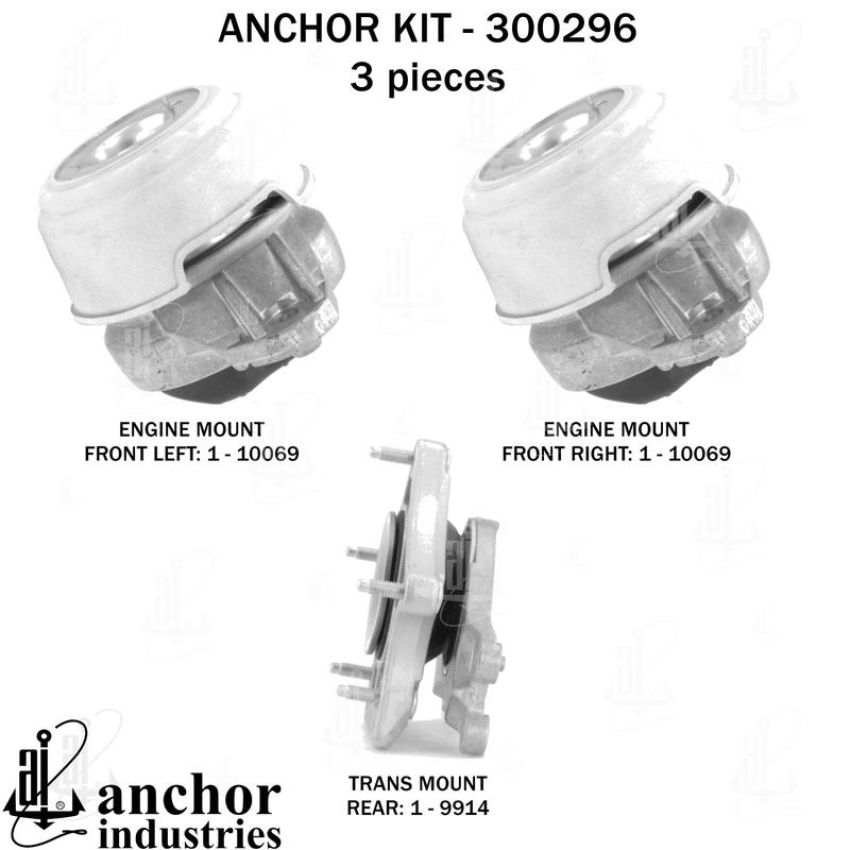 ANCHOR MOUNTS 300296 ENGINE MNT KIT