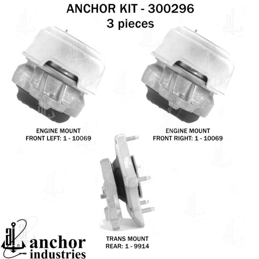 ANCHOR MOUNTS 300296 ENGINE MNT KIT
