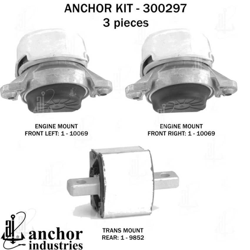 ANCHOR MOUNTS 300297 ENGINE MNT KIT