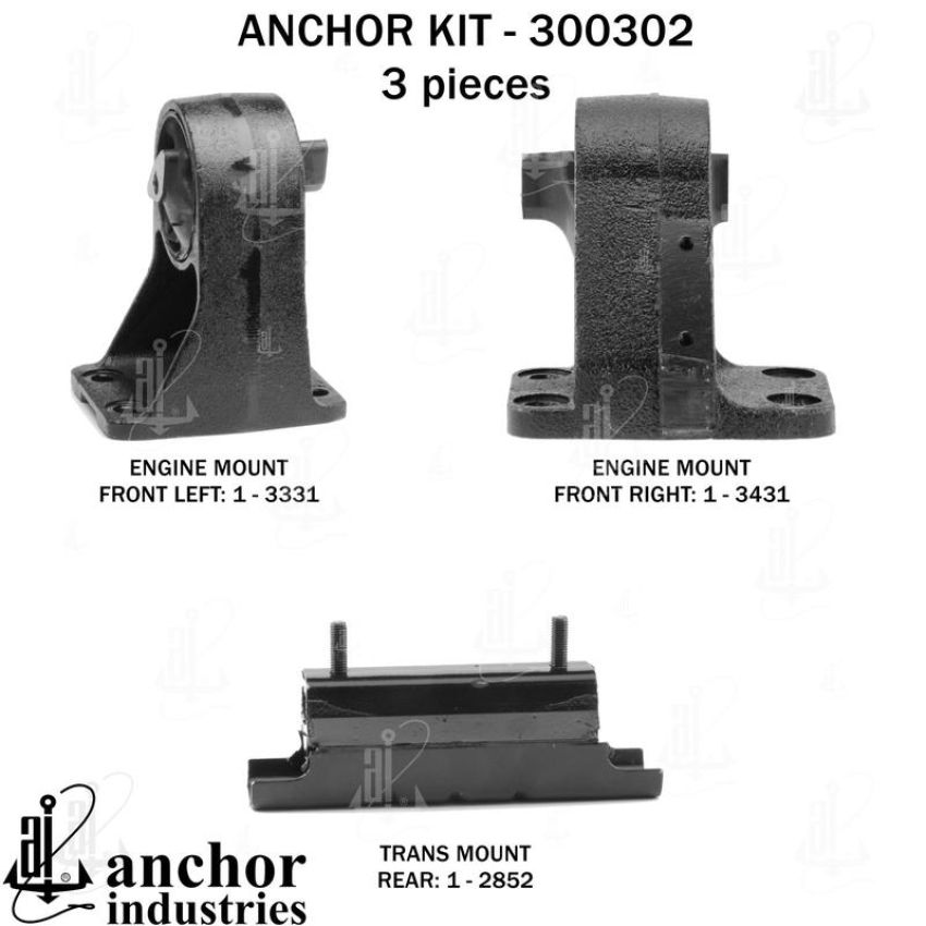 ANCHOR MOUNTS 300302 ENGINE MNT KIT