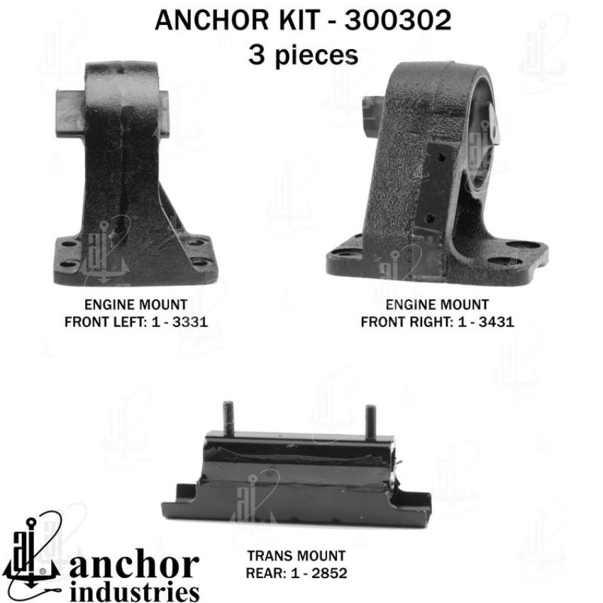 ANCHOR MOUNTS 300302 ENGINE MNT KIT