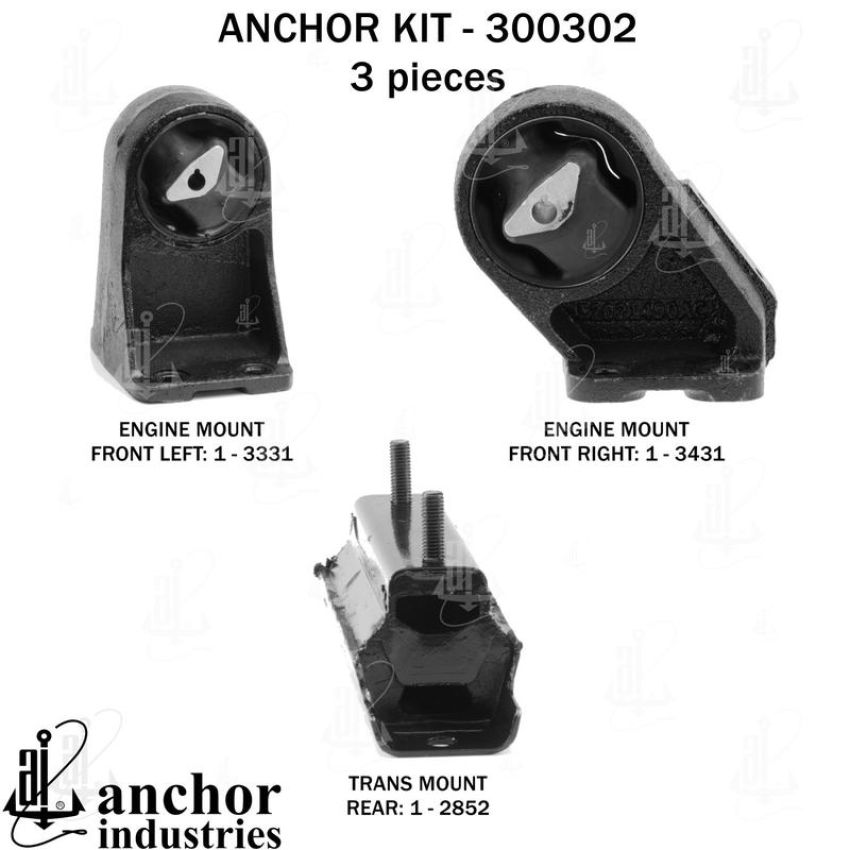 ANCHOR MOUNTS 300302 ENGINE MNT KIT