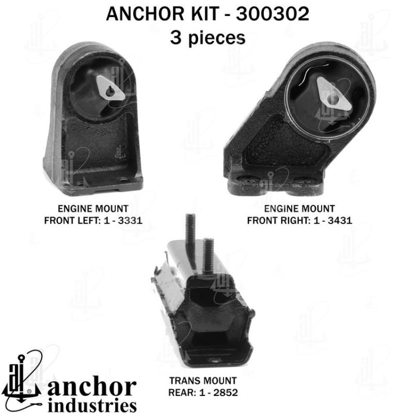 ANCHOR MOUNTS 300302 ENGINE MNT KIT