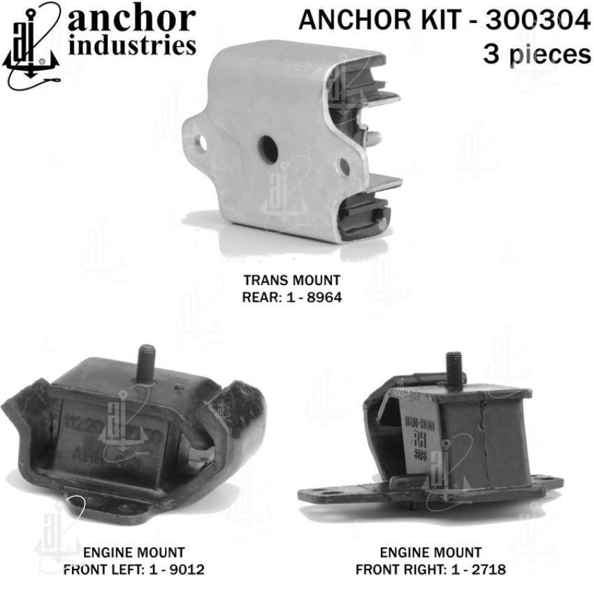 ANCHOR MOUNTS 300304 ENGINE MNT KIT