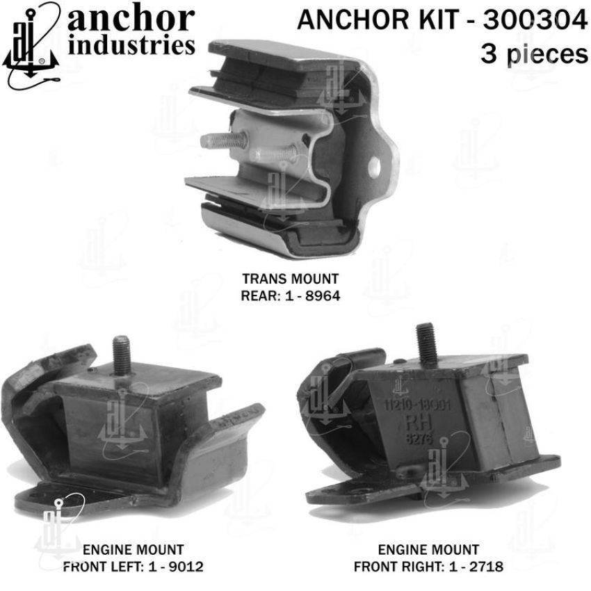 ANCHOR MOUNTS 300304 ENGINE MNT KIT