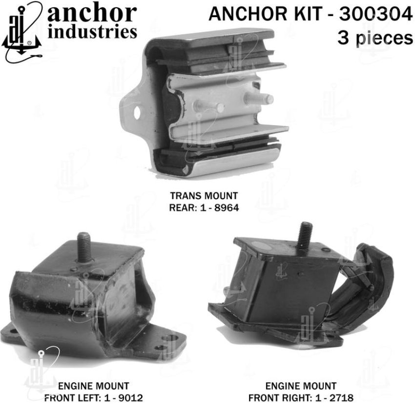 ANCHOR MOUNTS 300304 ENGINE MNT KIT