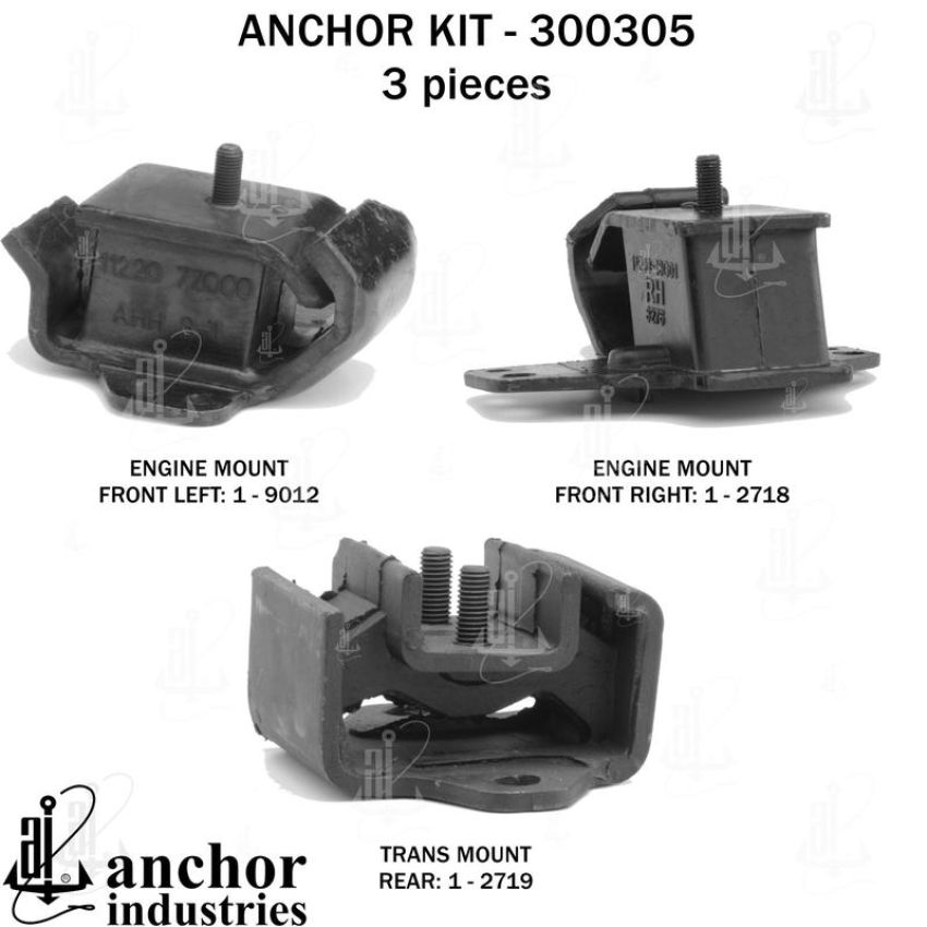 ANCHOR MOUNTS 300305 ENGINE MNT KIT