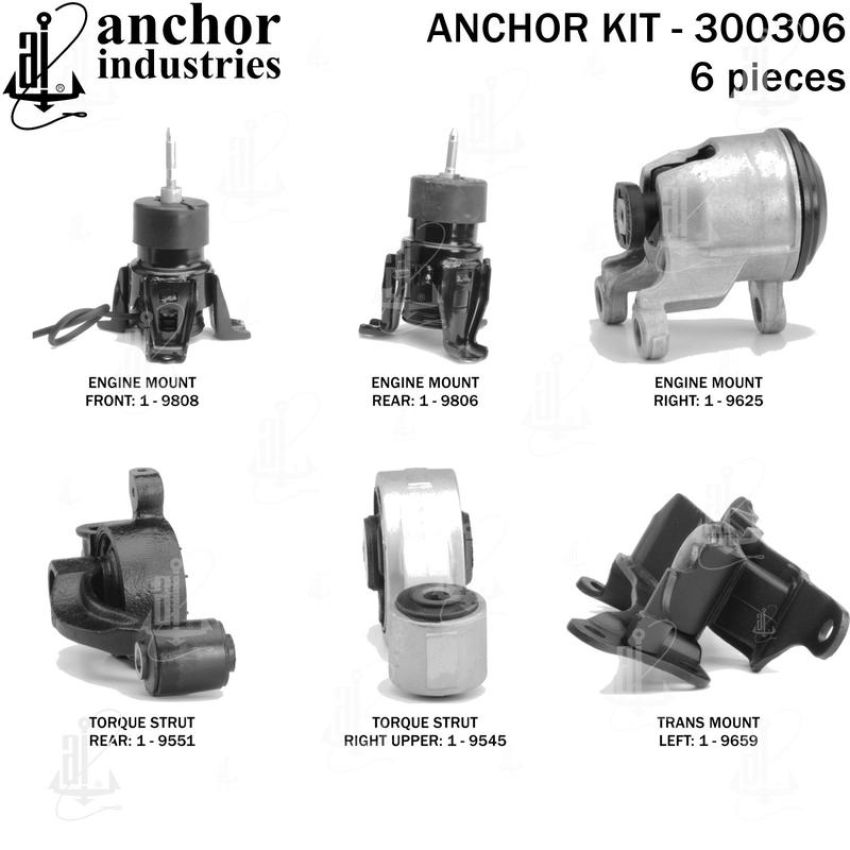 ANCHOR MOUNTS 300306 ENGINE MNT KIT
