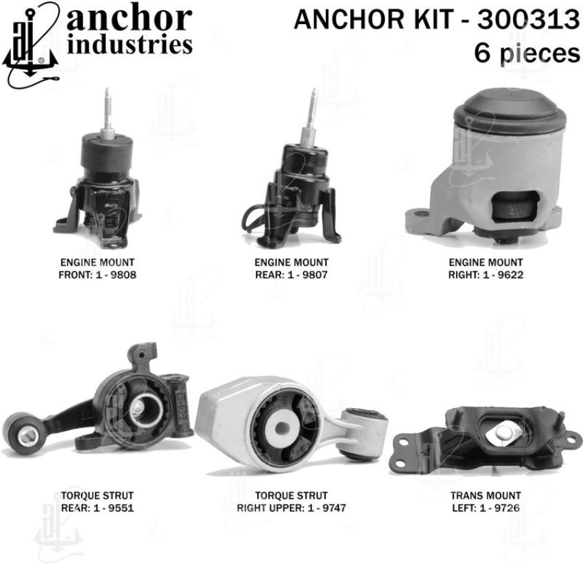 ANCHOR MOUNTS 300313 ENGINE MNT KIT