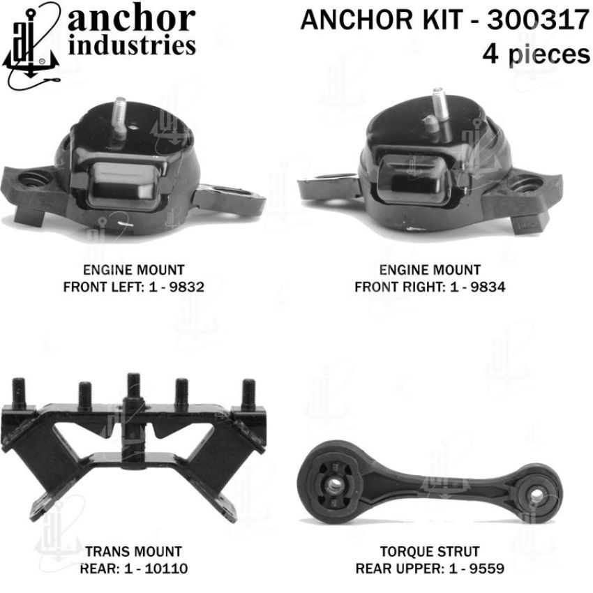 ANCHOR MOUNTS 300317 ENGINE MNT KIT