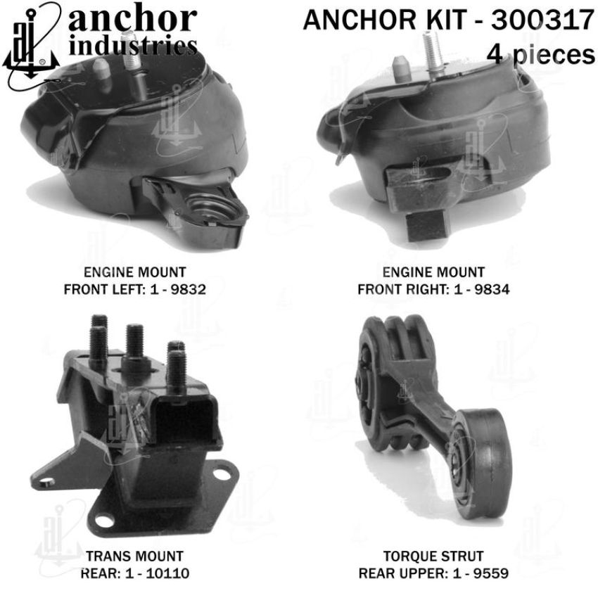 ANCHOR MOUNTS 300317 ENGINE MNT KIT