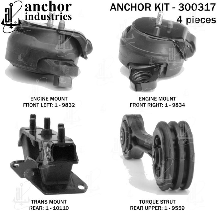 ANCHOR MOUNTS 300317 ENGINE MNT KIT