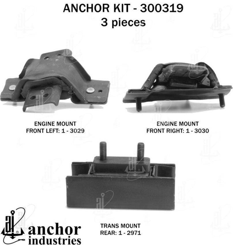 ANCHOR MOUNTS 300319 ENGINE MNT KIT