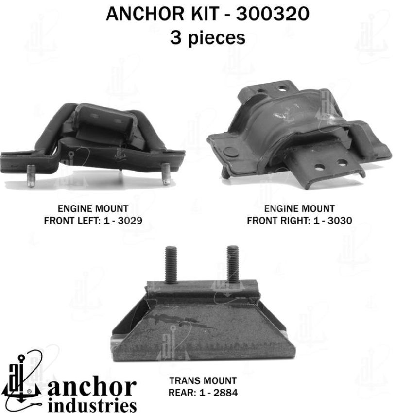 ANCHOR MOUNTS 300320 ENGINE MNT KIT