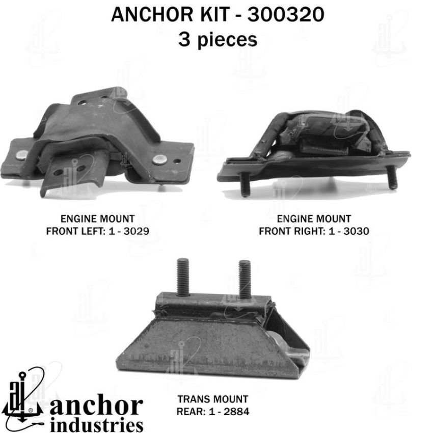 ANCHOR MOUNTS 300320 ENGINE MNT KIT