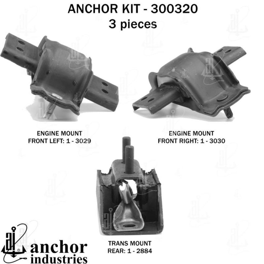 ANCHOR MOUNTS 300320 ENGINE MNT KIT