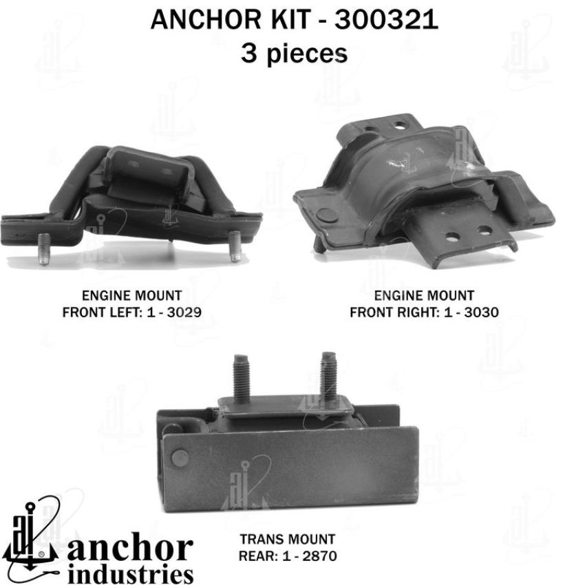 ANCHOR MOUNTS 300321 ENGINE MNT KIT