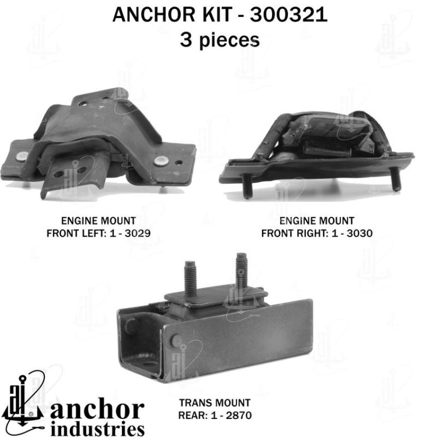 ANCHOR MOUNTS 300321 ENGINE MNT KIT