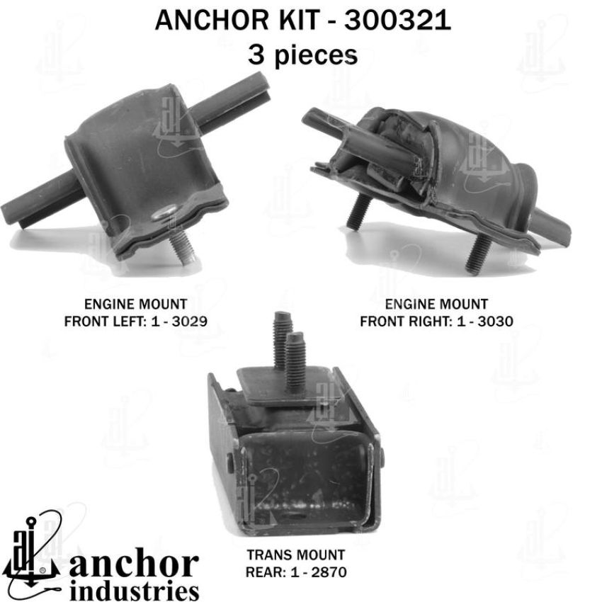 ANCHOR MOUNTS 300321 ENGINE MNT KIT